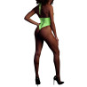 Ouch! Glow Body échancré ouvert à l'entrejambe avec dos nu Vert Fluo